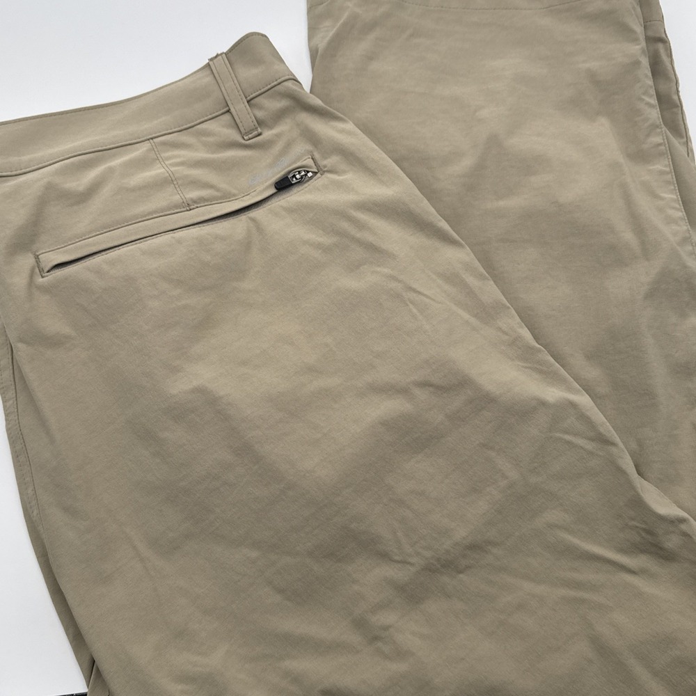 Eddie Bauer Nylon Blend Activewear Pants Mens 32 X 30 Khaki Chino Hike Camp